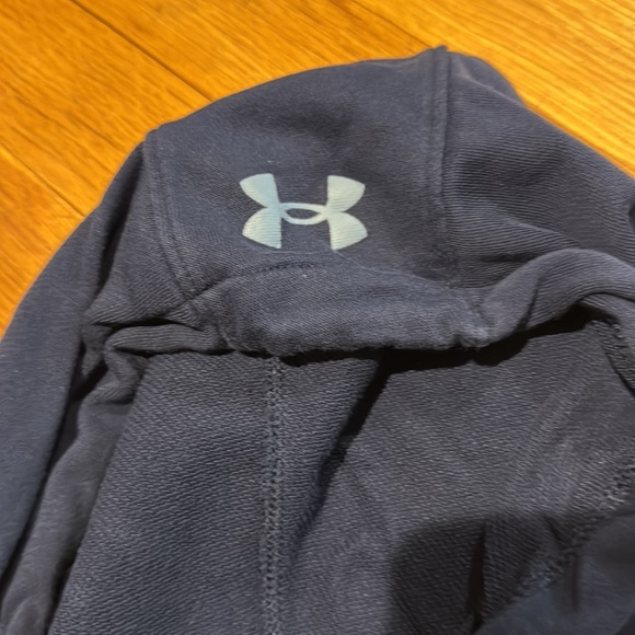 The Rock Short Sleeve Hooded Sweatshirt Mens Large L Men Gently Used navy blue - Picture 3 of 4